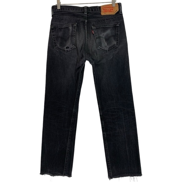 Levi's 501 Distressed High Rise Straight Leg Jeans Size 30 - Picture 2 of 8